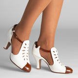 PRE-ORDER Sylvie Vintage Shoes Wide (Walnut/Ivory)