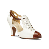 PRE-ORDER Sylvie Vintage Shoes Wide (Walnut/Ivory)