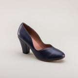 Marilyn Vintage Pumps Wide (Navy Blue)