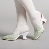 Antoinette 18th Century Mules (Green)