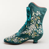 Flora Embroidered Boots (Emerald Green)
