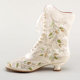 Flora Embroidered Boots (Ivory)